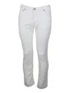 Jacob Cohen Bard J688 Trousers In Luxury Edition In Soft Rock Corduroy With 5 Pockets With Closure Buttons And S In White