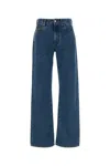 Jacob Cohen Wide Leg Denim Trousers Featuring Pockets In Blue