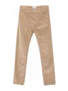 Jacob Cohen Tailored Camel Trousers With Velvety Corduroy Texture In Brown