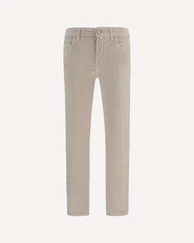 Jacob Cohen Pants In Straight-leg Corduroy In Neutral