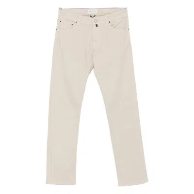 Jacob Cohen Cotton Pants In Neutral