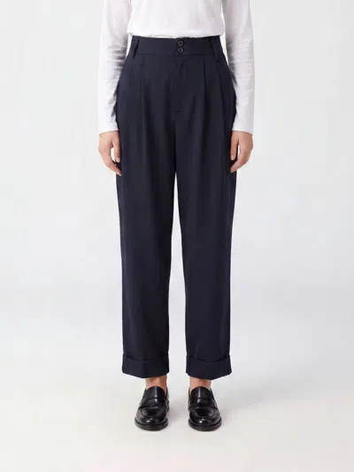 Jacob Cohen Pants Woman Color Navy In Blue