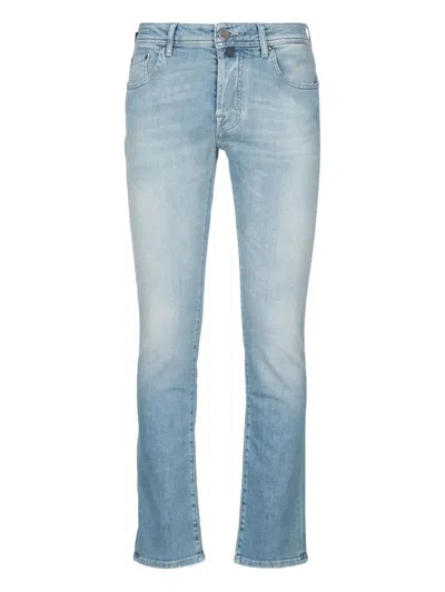JACOB COHEN PATCH-DETAIL COTTON JEANS