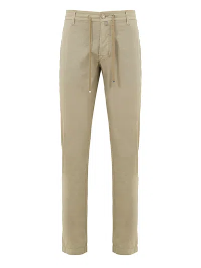 Jacob Cohen Beige Cotton Casual Pant In Gray
