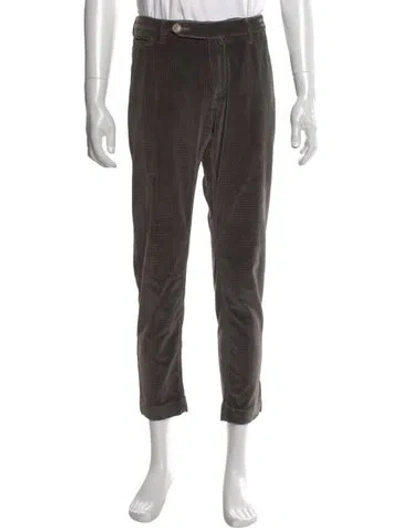 Pre-owned Jacob Cohen Plaid Print Pants In Gray