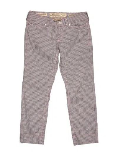 Pre-owned Jacob Cohen Plaid Print Straight Leg Pants In Multicolor