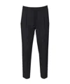 Jacob Cohen Pantalone Relaxed Carrot Fit Daniel Rw Coulisse 100 Lana Trousers Blue In Black
