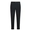 Jacob Cohen Straight Trousers With Cuffed Hem And Pockets In Blue