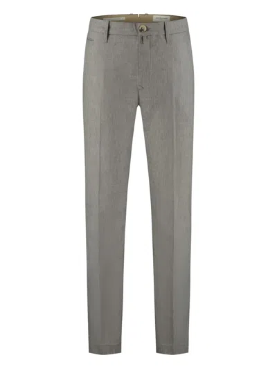 Jacob Cohen Pleated Straight-leg Trousers In Gray