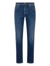 Jacob Cohen Pocket-scarf Jeans In Blue