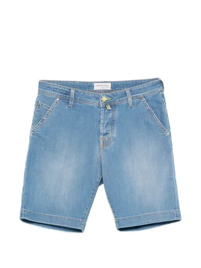Jacob Cohen Polyester Cotton Bermuda Shorts In Blue