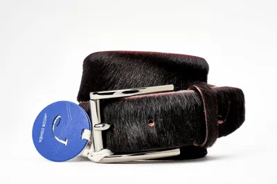 Jacob Cohen Pony Hair Belt In Black