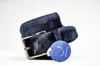 Jacob Cohen Pony Hair Belt In Blue