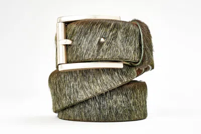 Jacob Cohen Pony Hair Belt In Green