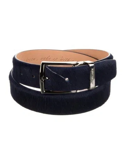Pre-owned Jacob Cohen Ponyhair Belt In Blue