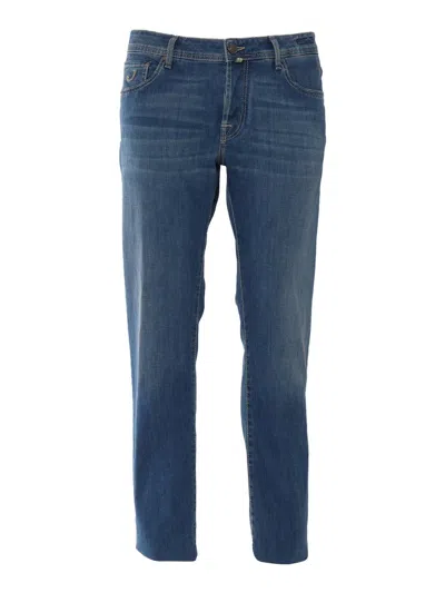Jacob Cohen 5 Pockets Denim Pants In Blue