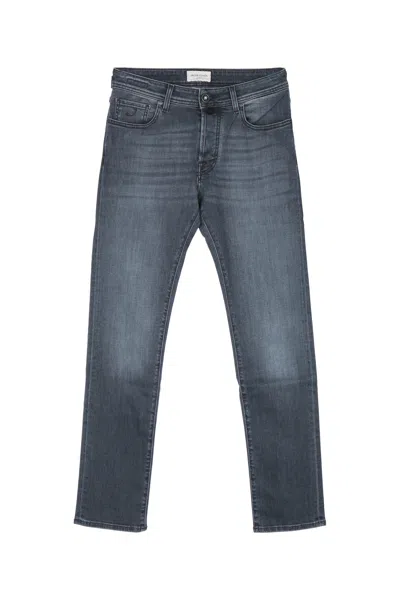 Jacob Cohen Premium Denim Pants For Men In Mediumblack