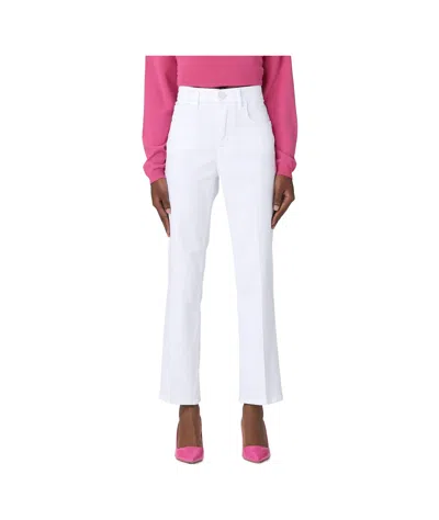 Jacob Cohen Pressed-crease Cropped Trousers In White