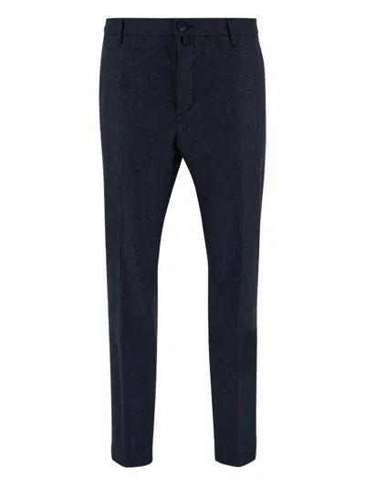 Jacob Cohen Pressed Creases Trousers In Blue