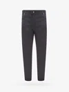 Jacob Cohen Regular Slim Fit Cotton Trouser With Back Pony-skin Patch In Blue