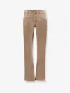 Jacob Cohen Regular Slim Fit Cotton Trouser With Back Pony-skin Patch In Sand