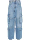Jacob Cohen Relaxed Fit Cargo Jeans With Contrast Stitching In Blue