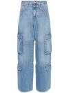 Jacob Cohen Relaxed Fit Cargo Jeans With Contrast Stitching In Blue