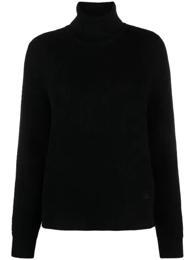 Jacob Cohen Roll-neck Wool Jumper In Black