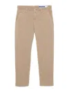 Jacob Cohen Sand Beige Stretch Trousers In Nude