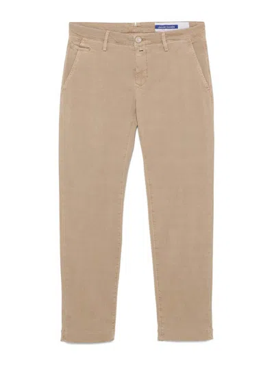 Jacob Cohen Sand Beige Stretch Trousers