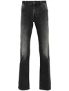 Jacob Cohen Scarf-detail Tapered Jeans In Black