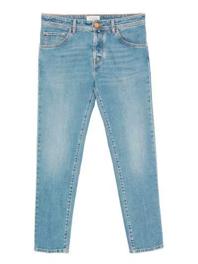 JACOB COHEN `SCOTT` 5-POCKET SLIM CROPPED/CARROT FIT PANTS
