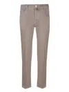Jacob Cohen Scott Gabardine Trousers In Taupe In Beige