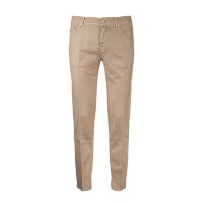 Jacob Cohen Scott Hemp Beige Pants In Brown