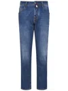 Jacob Cohen Indigo Blue Nick Slim Denim Pants In Blue
