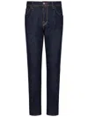 Jacob Cohen Scott Cropped Carrot Slim Fit Jeans In Blue