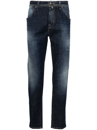 Jacob Cohen Scott Slim-cut Cropped Jeans In Blue