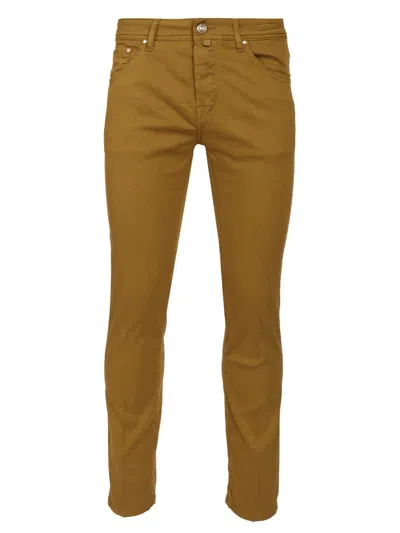 Jacob Cohen Scott Slim Fit Carrot Trousers In Brown