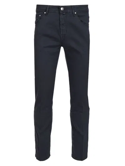 Jacob Cohen Scott Slim Fit Carrot Trousers In Blue