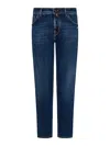 Jacob Cohen Blue Slim Five Pockets Jeans With Logo Patch In Blue