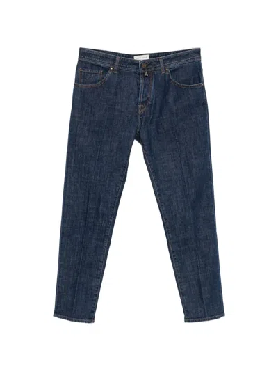 Jacob Cohen Scott Slim-fit Cropped Jeans In Blue