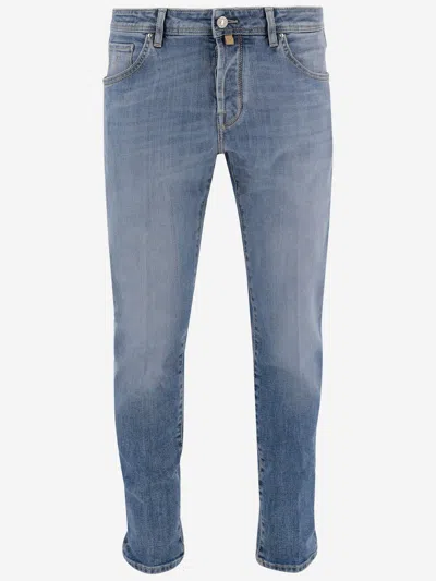 Jacob Cohen Scott Stretch Cotton Denim Jeans In Blue