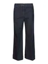 Jacob Cohen Cropped Flare Boot Trousers In Blue