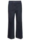 Jacob Cohen Cropped Flare Boot Trousers In Blue