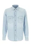 Jacob Cohen Denim Shirt With Button Cuffs And Collar In Blue