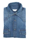 Jacob Cohen Denim Jacket With Chest Pockets And Point Collar In Blue