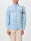 Jacob Cohen Denim Shirt With Button Cuffs And Collar In Blue