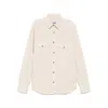 Jacob Cohen Cotton Shirt With Long Sleeves And Chest Pockets In Beige