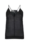 Jacob Cohen Studded Thin Strap Camisole In Black