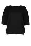 Jacob Cohen Cropped Metallic Knit Wrap Top In Black
